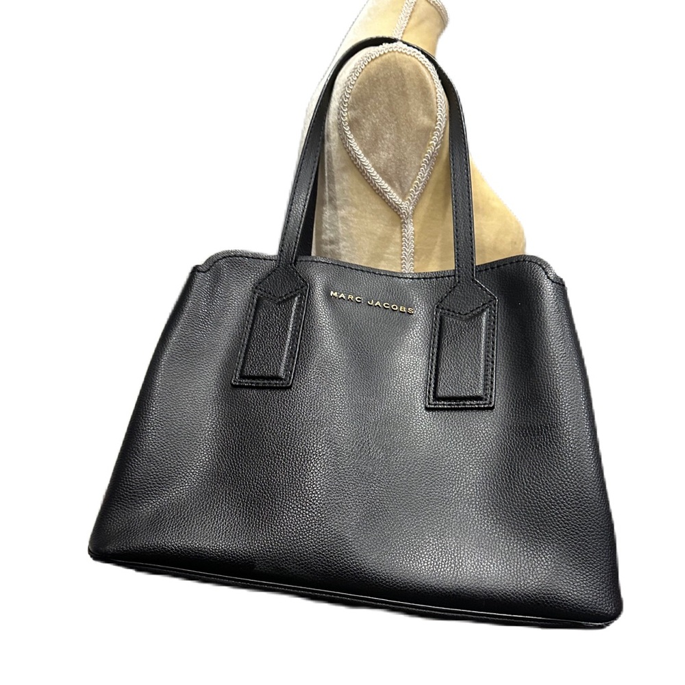 Marc Jacobs Black Leather Tote Bag